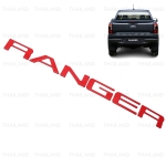 Logo โลโก้ติดท้าย โลโก้ติดฝากระบะท้าย "RANGER" 6 ชิ้น สีแดง สำหรับ Ford Ranger XLT XLS Hi-Rider Wildtrak ปี 2022-2023